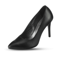 Дамски обувки на висок ток в черен цвят